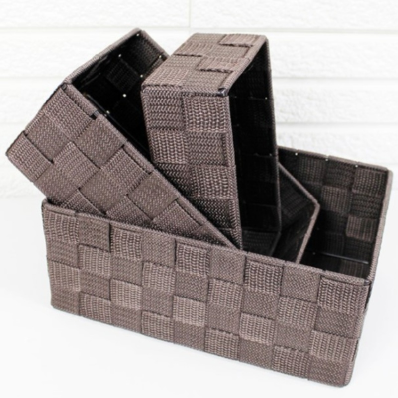 Handmade Woven Polypropylene Fabric Basket