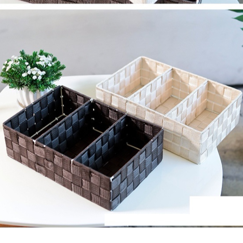 -Handmade Woven Polypropylene Fabric Basket