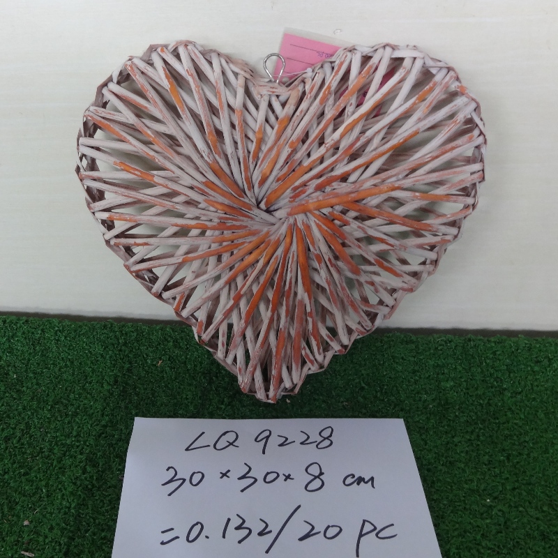 Wicker Heart-shape Decoration for Festival