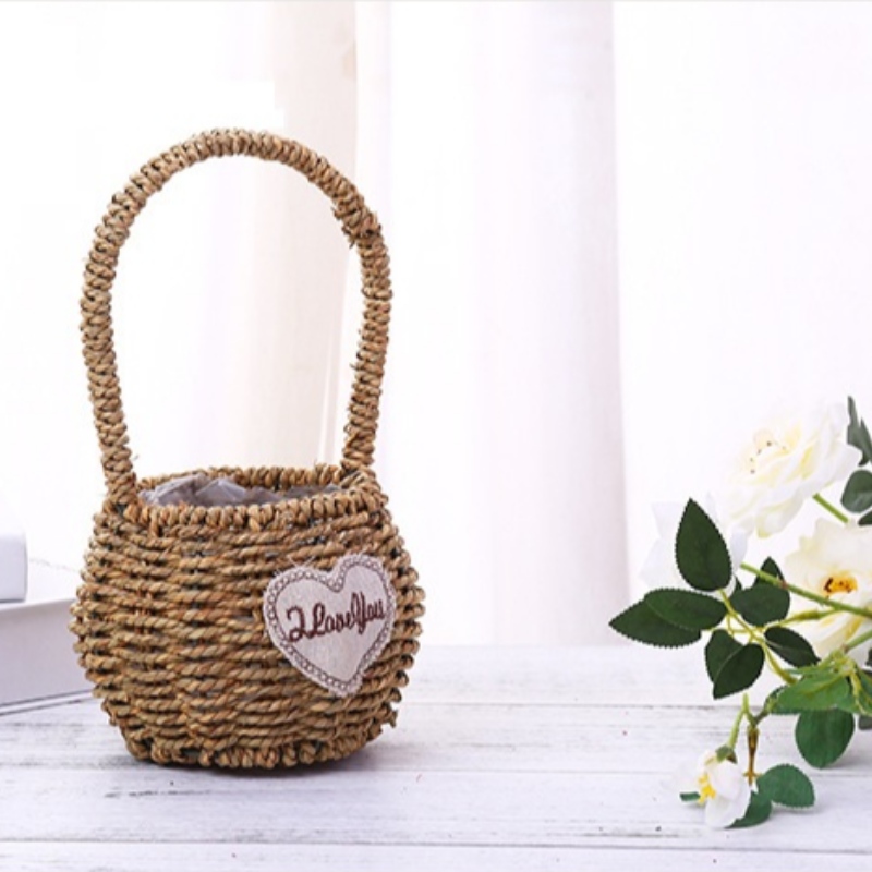 Handmade Seagrass Basket with handle