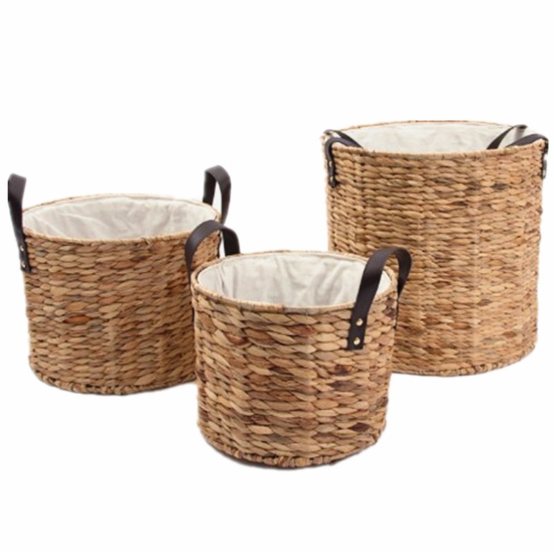 Set of Circle Water Hyacinth Basket