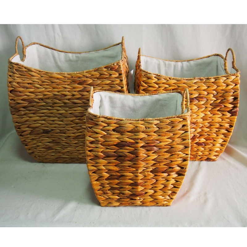 Water Hyacinth Storage Basket with handle