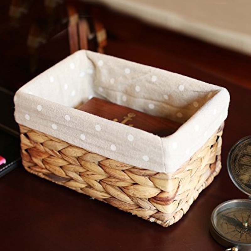 Straw Woven Basket with lined